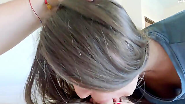 Pov Blowjob From My Russian Girlfriend - Cum On Mouth