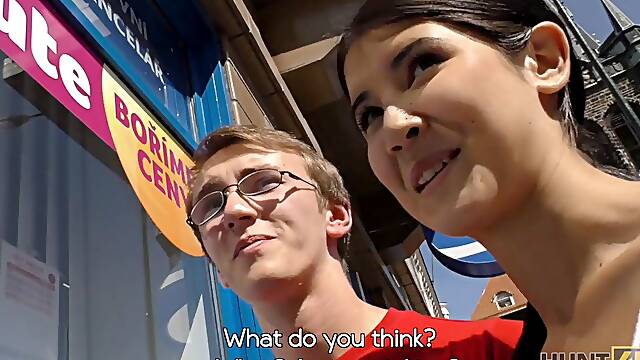 Brunette Slut Pounded by Stranger for Cash