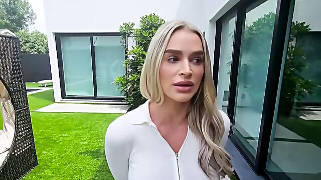Tattooed Stud Convinces Big-Tits Blonde for Outdoor Anal Pound