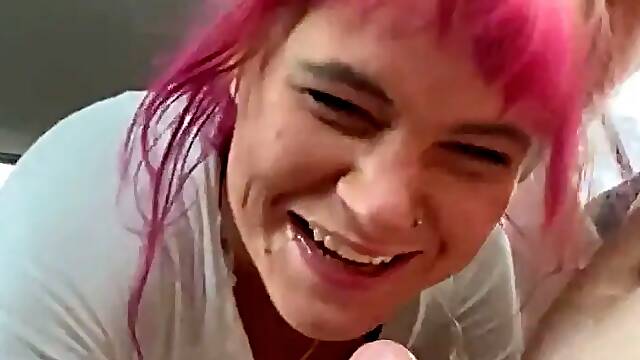 Real hooker sucks & fucks with no condom then takes a load in her mouth & sucks off all the cum