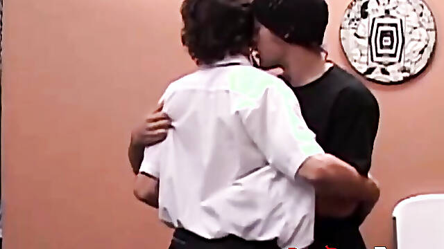 Bisexual Scout willingly offers his mouth and ass for an intense double penetrat