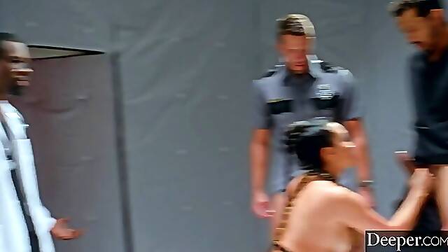 Horny Asian girl Vicki Chase gets nice interracial DP