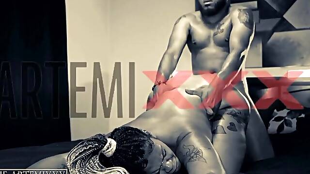 Lace up your boots for some dirty anal action with a black cock! This