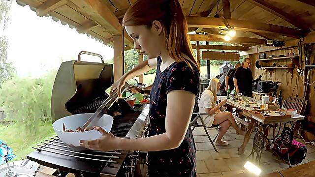 Sexy and Hot Tight twat girls having a soiree Outdoors at the Garden No Panties and with Thongs...