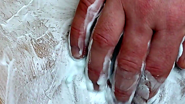 Shaving a Very Hairy Pussy with a Trimmer and a Razor! Close-up Pussy!