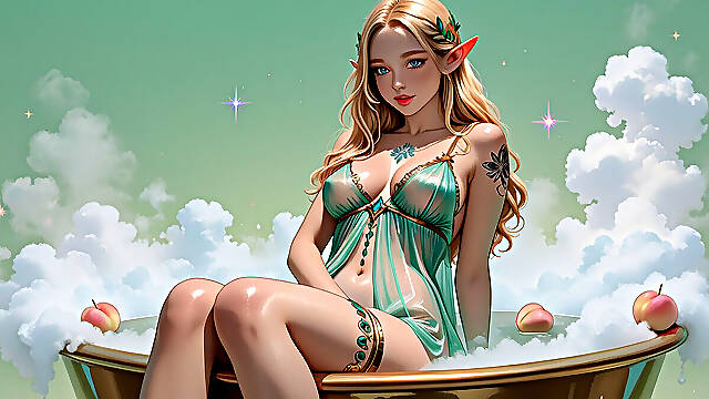 Lustrender Young Elf Woman Slideshow - Mythic Surreal Fantasy Art