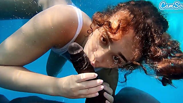 Underwater Pool Sex Slimthick Ebony Gets Pounded by Massive BBC