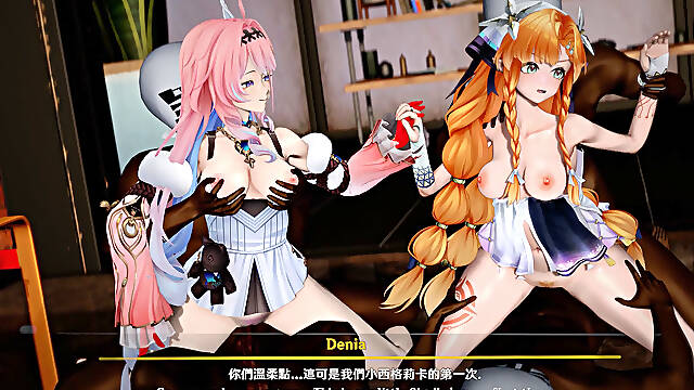 Wuthering Waves - Sigrika and Denia Naughty Club Party Fuck - 3D Hentai Animations