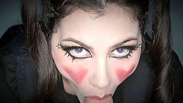 Getting Ready for Halloween with My New Dark Emo Cosplay, to See How Slutty I Can Be in It